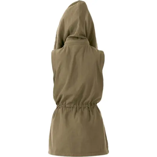 Ladies Heritage Sleeveless Utility Jacket Khaki Back